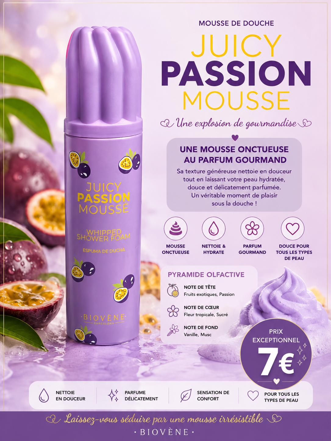 Chantilly de douche